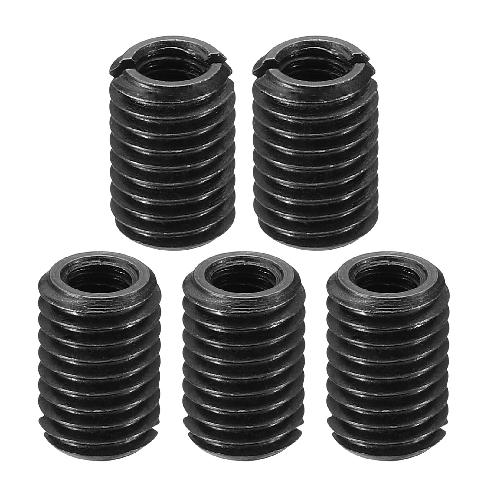 PATIKIL Grade 8.8 Carbon Steel Threaded Repair Insert Nut, 5pcs M6x1 Female to M10x1.5 Male High Strength Screw Sleeve Inserts Reducing Adapter Reducer 15mm