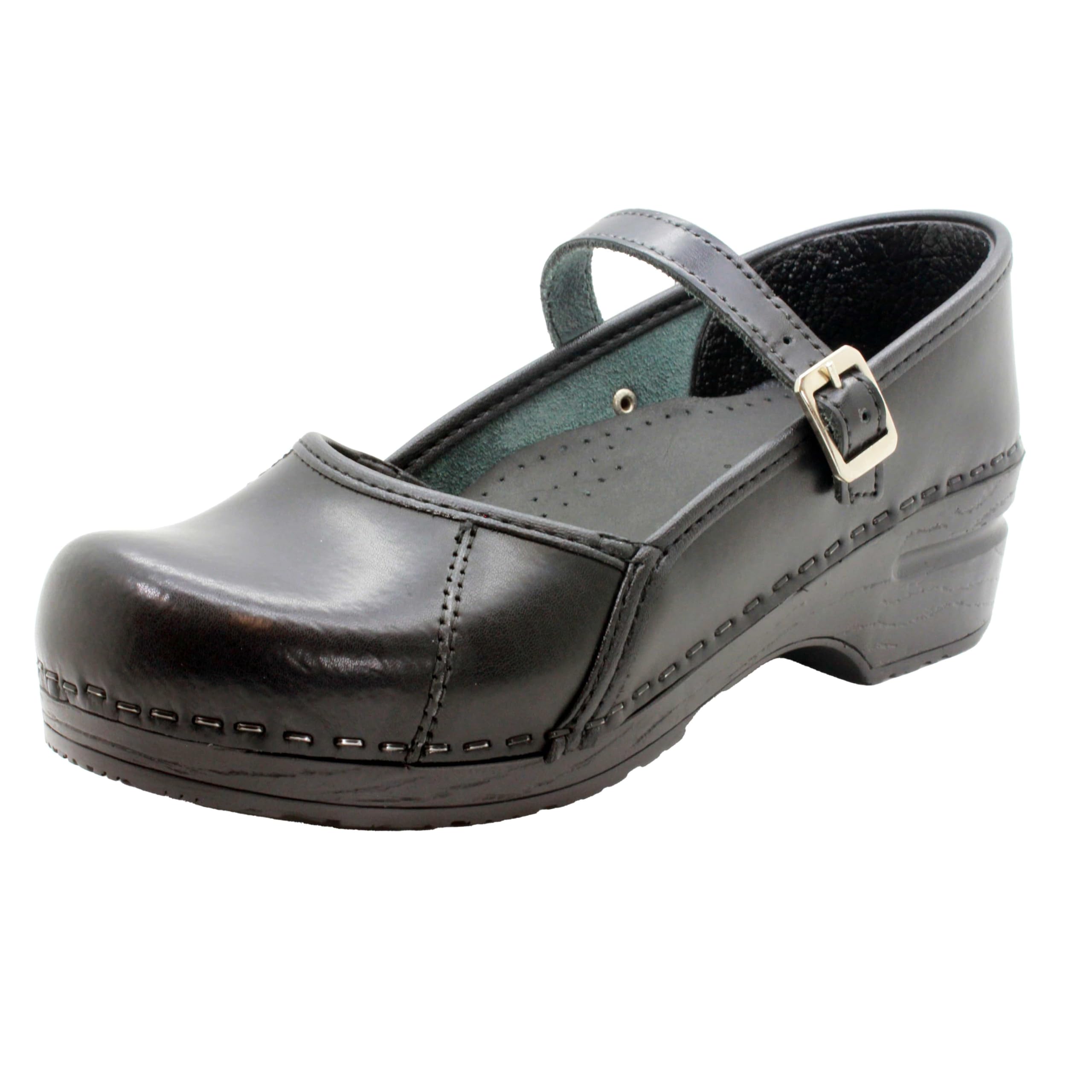 Bjork Women's Marcella Mary-Jane Leather Clogs