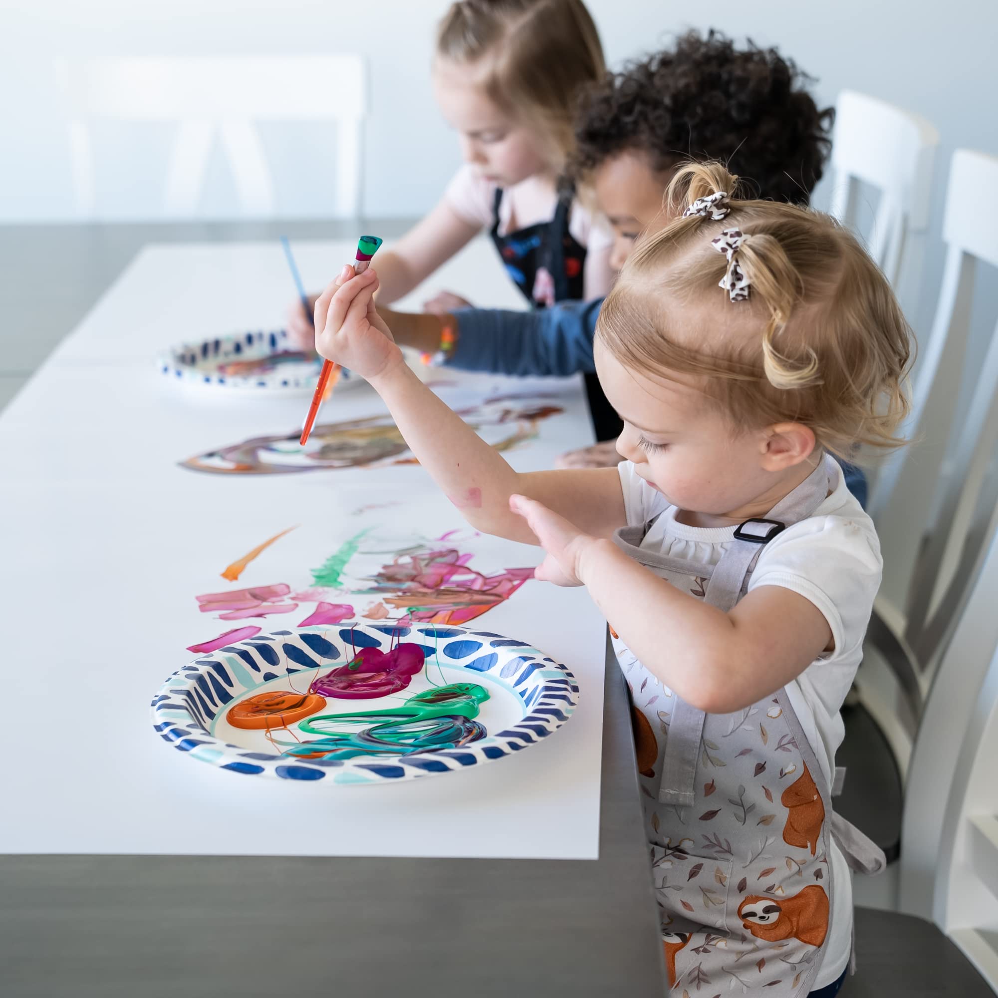 Kids Aprons for Girls and Boys, Toddler Apron with Pocket for Painting, Cooking, Baking, Gardening and Crafts