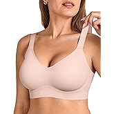 Vertvie Bras for Women No Underwire Wireless Push Up Seamless Full Coverage Comfort Sports Everyday Bra Regular & Plus Size