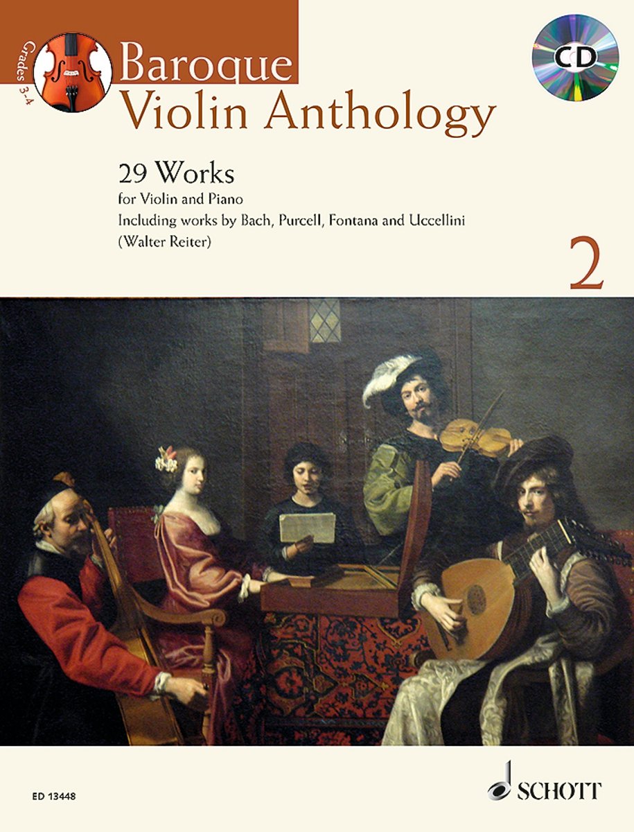 Baroque Violin Anthology Volume 2 - 29 Works - Schott Anthology Series - Violin - edition with CD - (ED 13448)