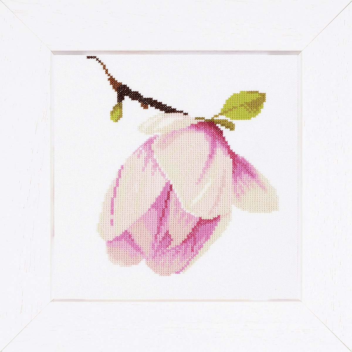 Lanarte Counted Cross Stitch Kit: Magnolia Bud (Aida,W), NA, 20 x 20cm