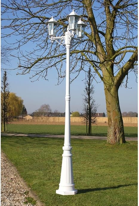 tidyard farola de jardin blanca de 215