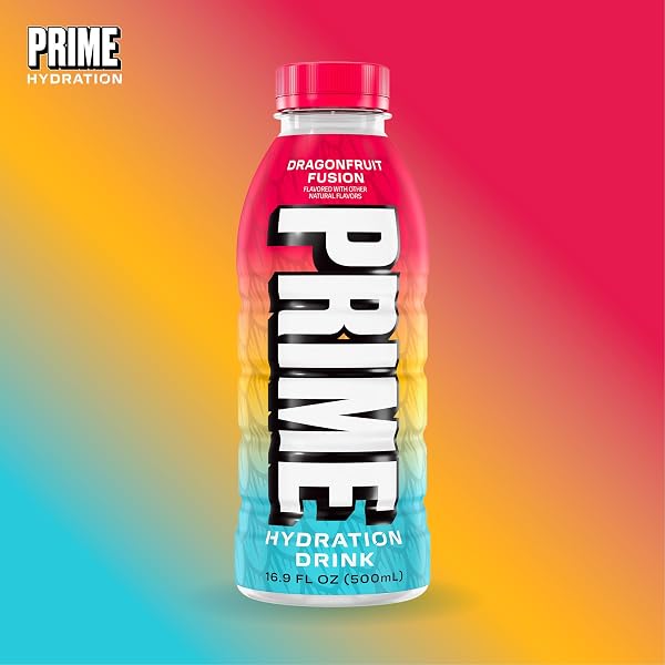 PRIME HYDRATION DRAGONFRUIT FUSION, SPORTS DRINK WITH COCONUT WATER, ELECTROLYTE ENHANCED TO REPLENISH FLUIDS, ZERO ADDED SUGAR, B VITAMINS, ANTIOXIDANTS, MADE WITH NATURAL FLAVORS, 16.9 FL OZ 12 PACK