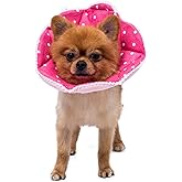 WZ PET Adjustable Dog Cat Cone,Soft Recovery Cat Cone Collar,Dog Protective Collar for Cats and Puppy Surgery,Pink,Small