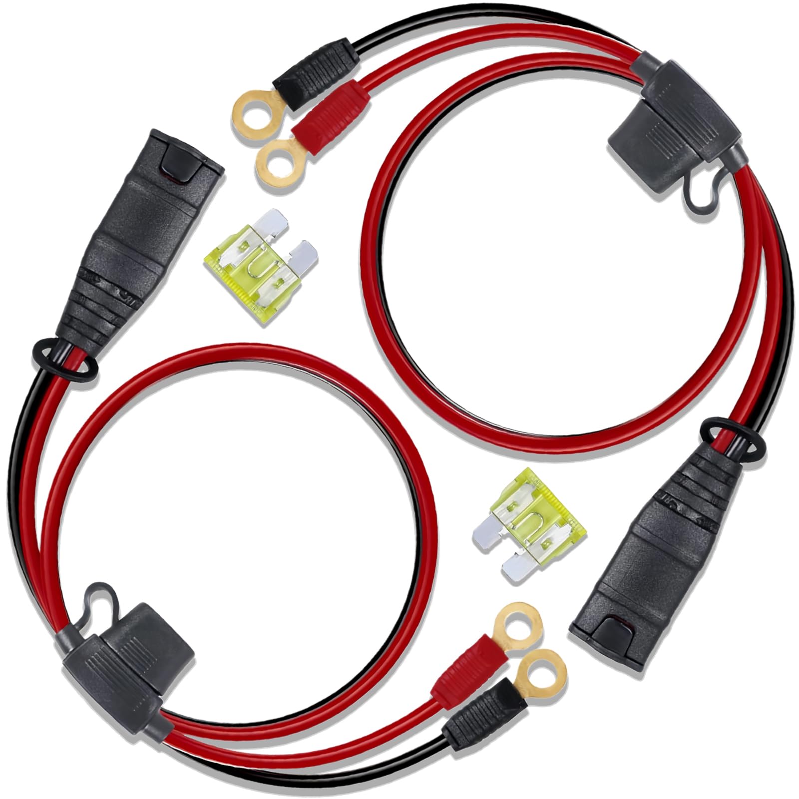 Photo 1 of (2-Pack) GC002 X-Connect M6 (1/4") XL Eyelet Terminal Kit – Anti-Corrosion Battery Charger Cable for NOCO Genius Series, Smart Batteries & Trickle Chargers