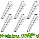 Barrina Grow Lights for Indoor Plants, 3FT 5000K Daylight White Full Spectrum Plant Lights, 180W(6 x 30W, 1000W Equivalent), T8 Grow Light Bulbs, LED Grow Light Strips, Linkable Design, 6-Pack