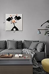 Modern Animal Pop Art - Framed - Mean Cow Canvas