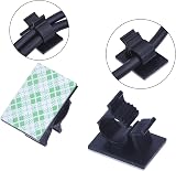 Hicarer 30pk Black Adjustable Self-Adhesive Cable Clips Cord Management for Car view 5