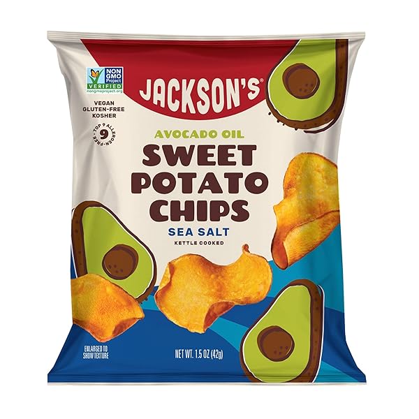 JACKSONS HONEST CHIPS SEA SALT SWEET POTATO CHIPS,...
