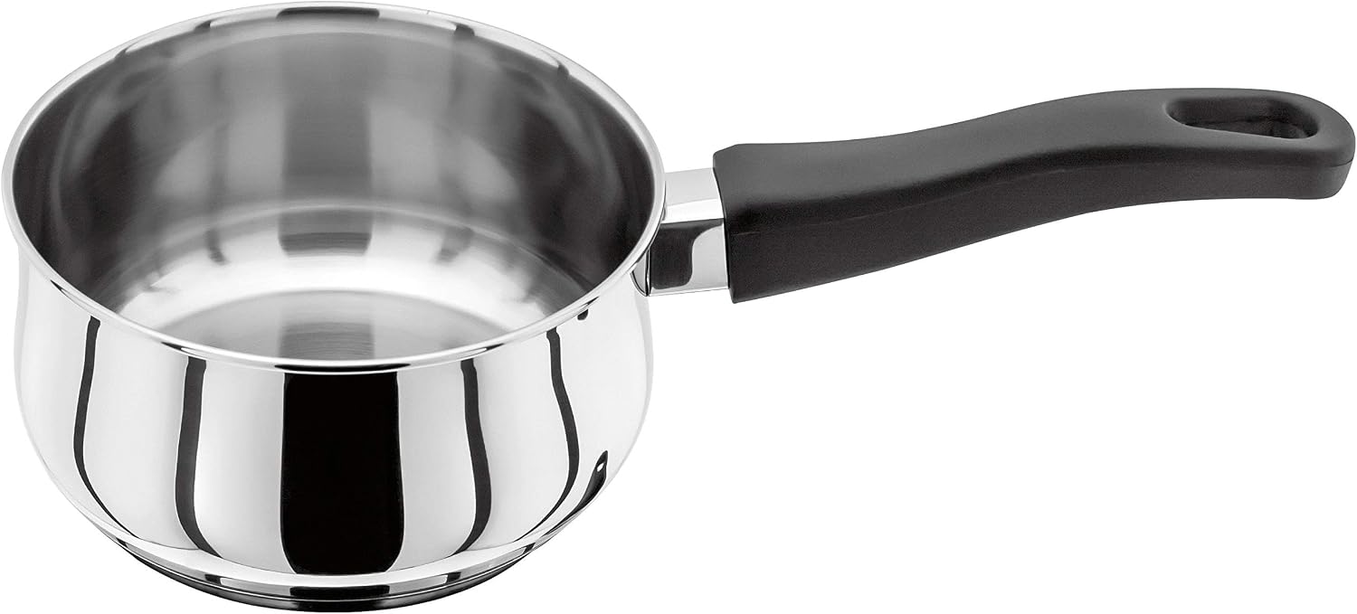 Judge Vista JJ01A Stainless Steel Milk Pan 14cm 900ml Induction Ready, Oven Safe, 25 Year Guarantee