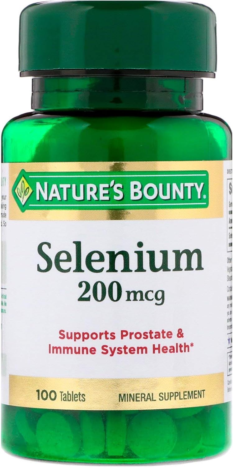 Nature's Bounty Selenium, 200 mcg, 100 Tablets Health