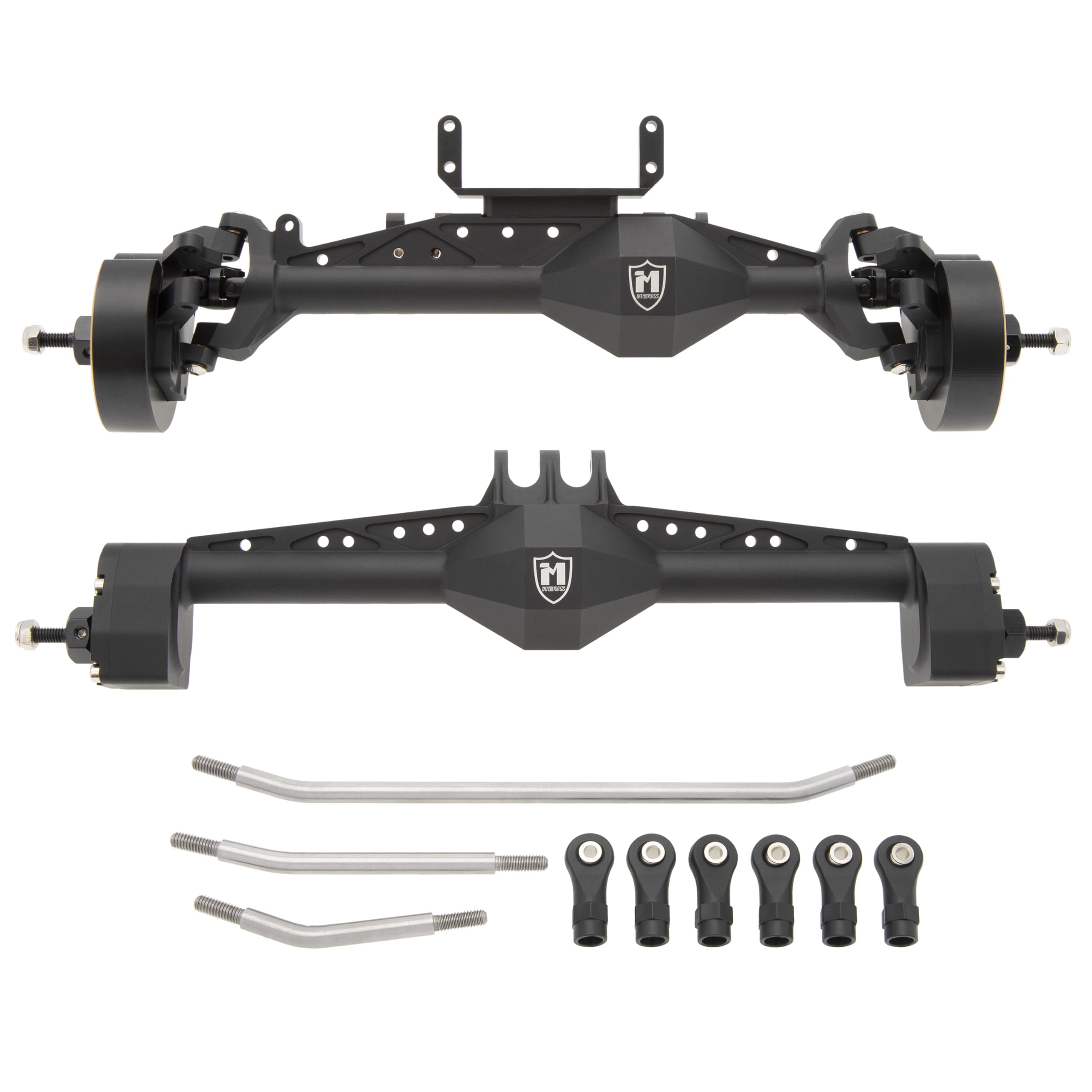 Photo 1 of MEUS RACING Capra 1.9 Portal Axles Kit with Isokinetic 3-Section CVDs and Ackerman Steering Structure for Axial Capra 1.9 4X4 and DIY SCX10 SCX10 II Upgrades Parts (Standard-Black)