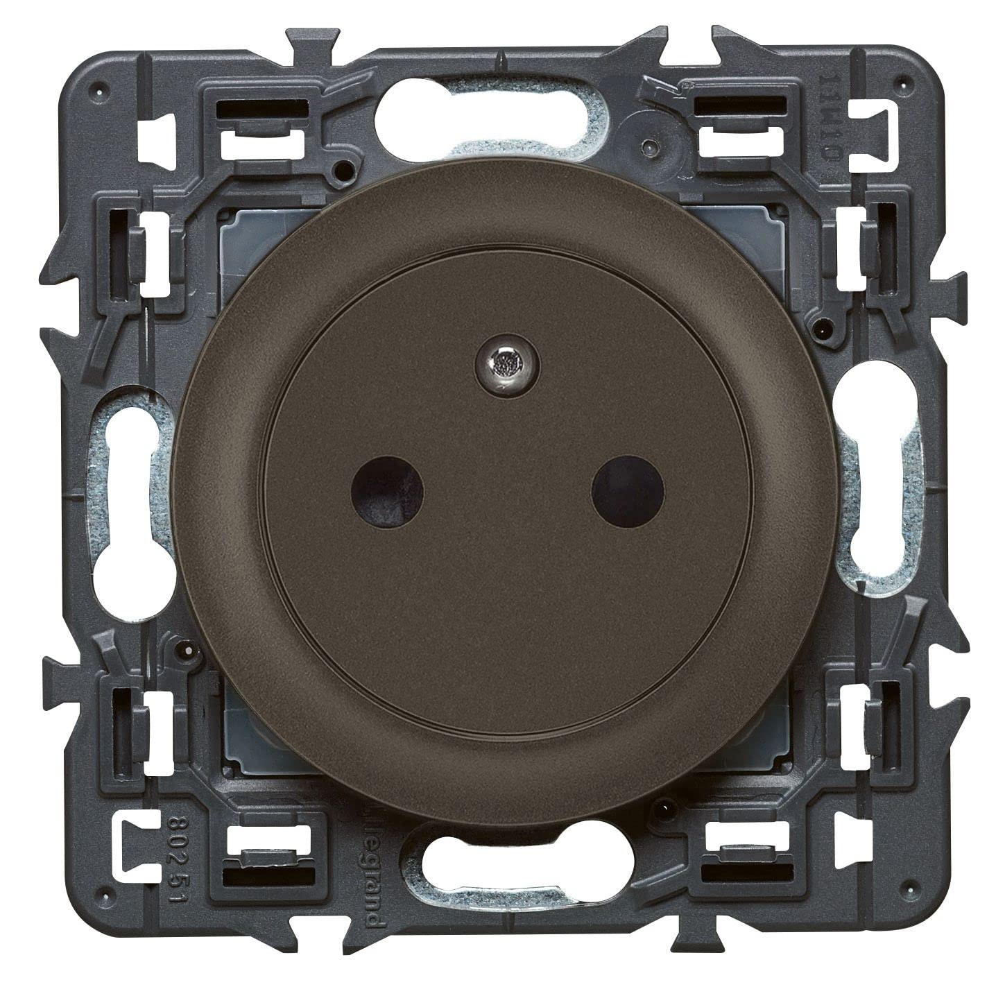 Legrand LEG99541 Celiane2 Electrical Socket with Earth - Graphite Composition, 16A