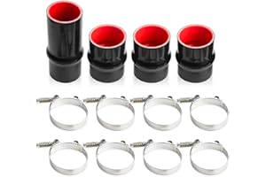 5.9 Cummins Heavy Duty Silicone Intercooler Boot Kit, Turbo Hose Boots with T Bolt Intercooler Hose Clamps Compatible with 20