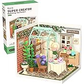 Rolife Super Creator-DIY Plastic Miniature House for Adults, Mini Blocks Model Kit Building Set for Teens 8-12, DIY Crafts/Hobbies/Building Blocks Toys for Teens&Adults (Blooming Tea Garden)