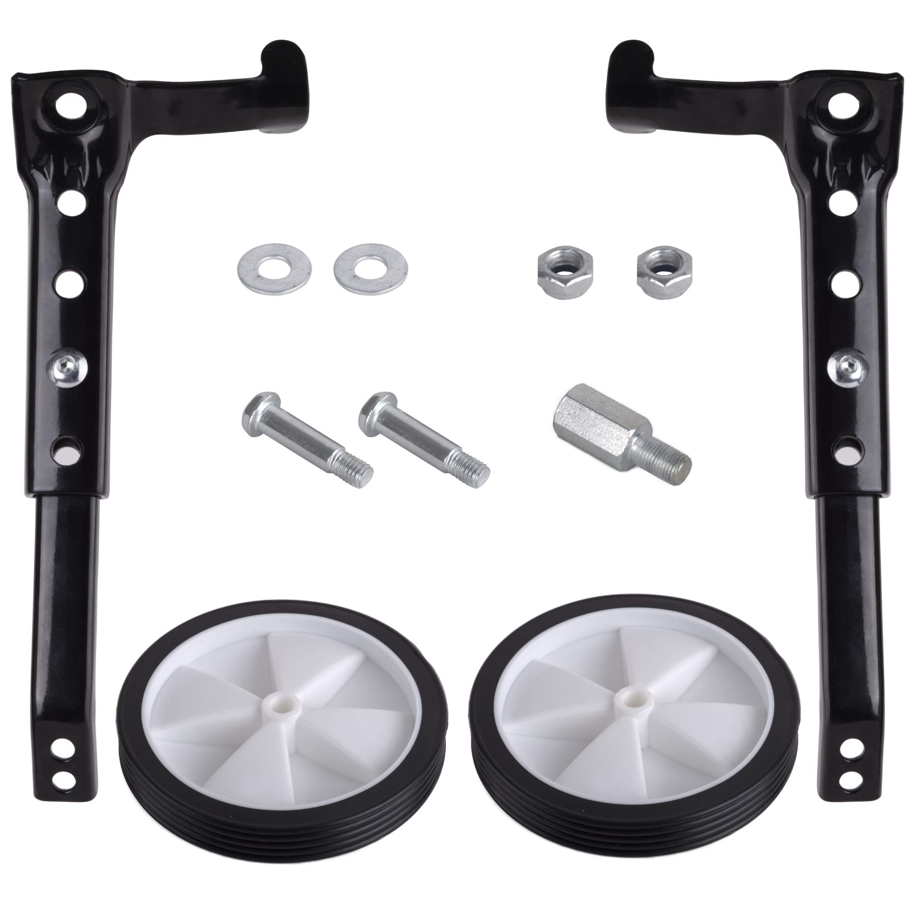 Bike Stabilisers, Universal Bicycle Stabilizer Training Wheels for 18/20/22 Inch Bicycles – Compatible with Multi-Speed Bikes Height Adjustable, Heavy-Duty Steel Construction with Extended Screw