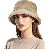 Century Star Fuzzy Bucket Hat for Women Winter Warm Furry Fur Fluffy Fisherman Cap Men Faux Fur Soft Cute Bucket Hat