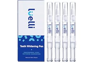 LUELLI Teeth Whitening Pen for White Smile: 4 Pcs Teeth Whitening Gel - No Sensitivity Teeth Whitener Essence Pen - Tooth Stain Remover Pens with 35% Carbamide Peroxide - Best Teeth Whitening Kit for Adults