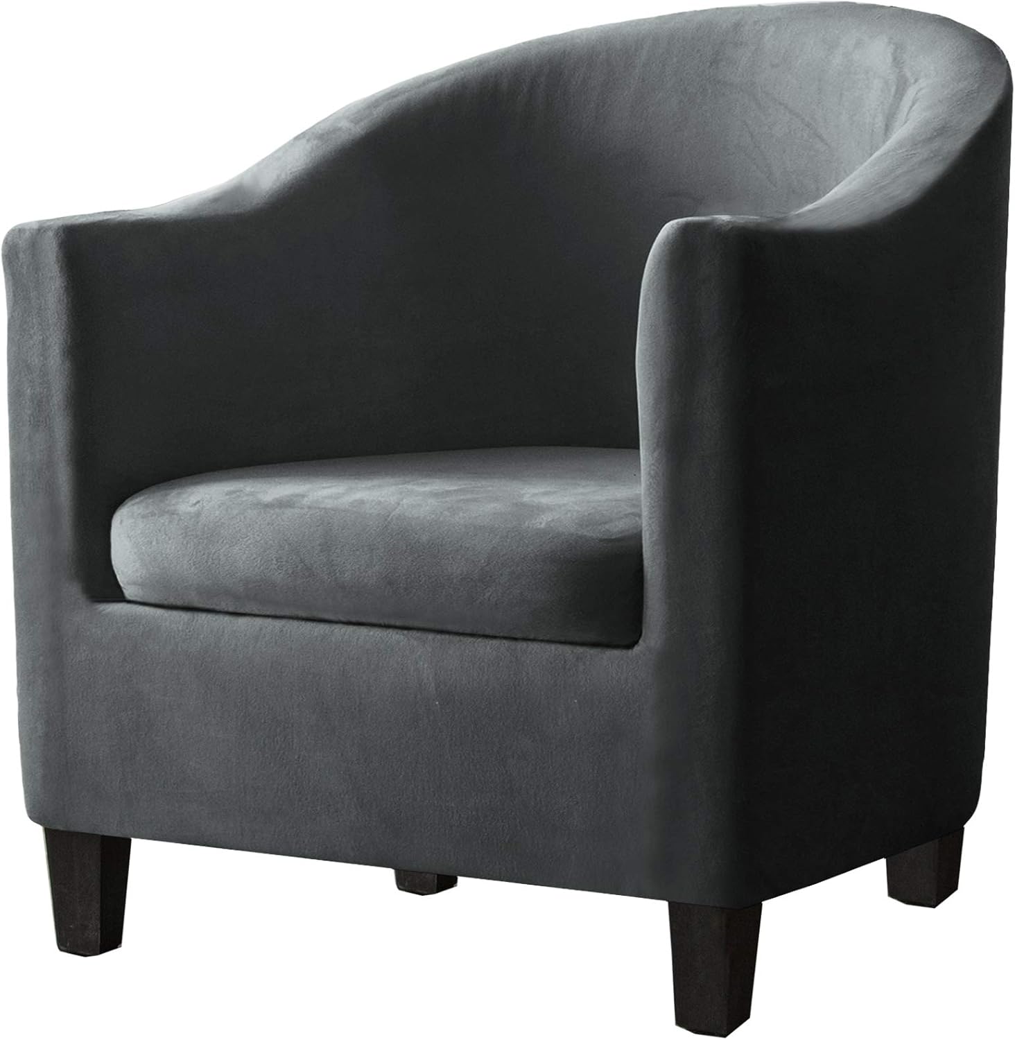 XIANYU 2 Pieces Tub Chair Covers,Spandex Velvet Tub Chair Slipcovers