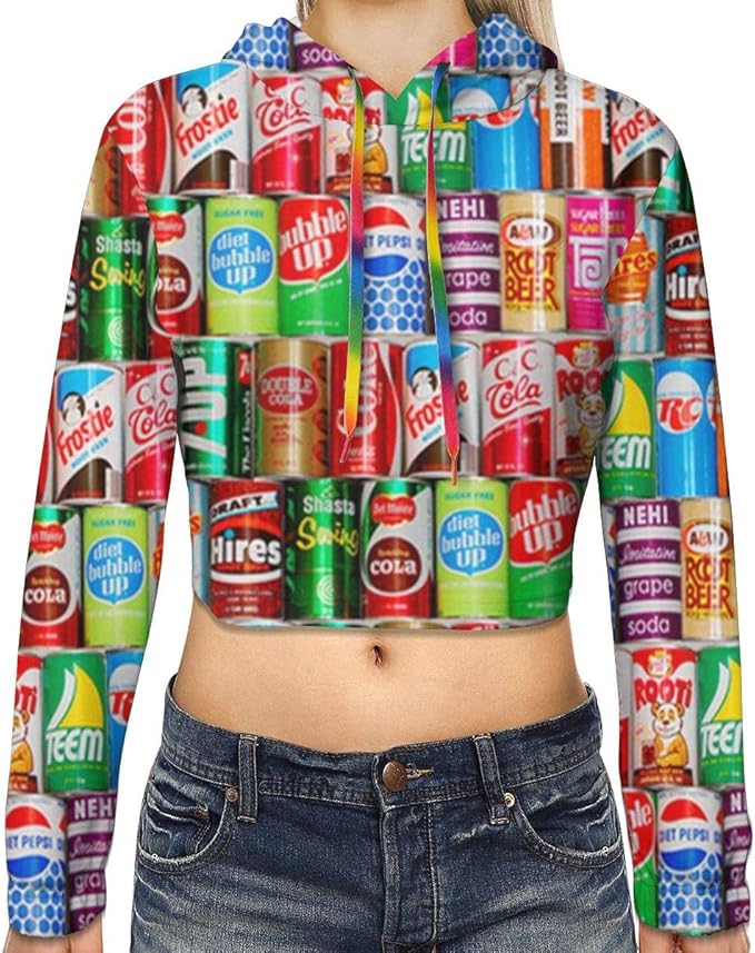 pepsi crop top hoodie