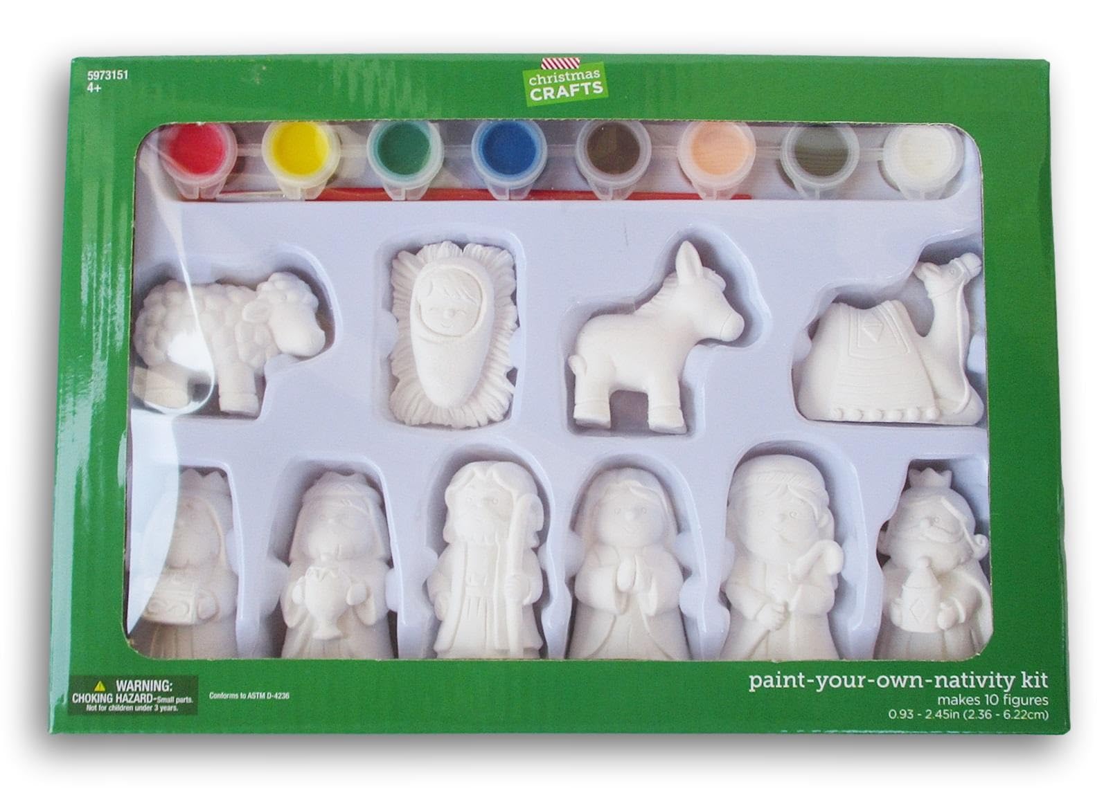 View 1 of ** MISSING PARTS** NO RETURNS** Christmas Crafts Paint Your Own Nativity Kit - Makes 10 Figures