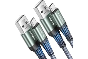 AINOPE Micro USB Cable for Kindle [2Pack,6.6FT], Unbreakable USB Micro Cable Kindle Charger Cord Replacement, Nylon Micro USB Charger Fit for Samsung Galaxy S6,J7 Edge Note 5, Kindle, Android Charger