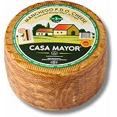 Manchego Cheese D.O.P &ndash; Approx. 1 lb Wheel &ndash; Aged 3 Months &ndash; Authentic Spanish Sheep&rsquo;s Milk Cheese by Casa Mayor