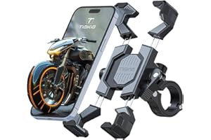Tiakia Motorcycle Phone Mount Bike Phone Holder Four Claw Adjustable 360° Rotatable Stable Cell Phone Mount for Bicycle Motor