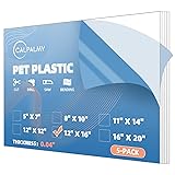 5 Pack PET Sheet Panels - 12" x 16" x 0.04" Clear