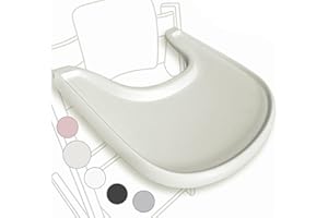BABARTA High Chair Tray Compatible with Stokke Tripp Trapp Chair – Matte Milky – NO Suction Plate Feature – Ergonomic Curved Design – BPA-Free, Easy to Assemble