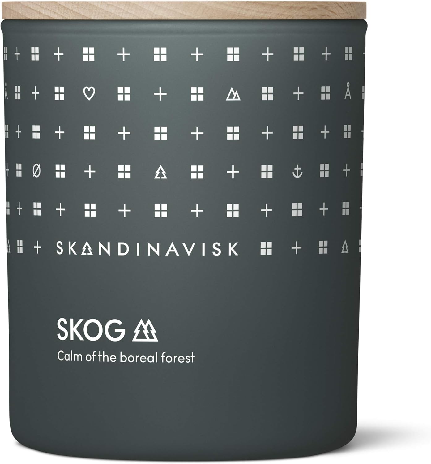 Skandinavisk Skog 'Forest' Scented Candle. Fragrance Notes: Pine Needles and Fir Cones, Birch Sap and Lily of The Valley. 200 g