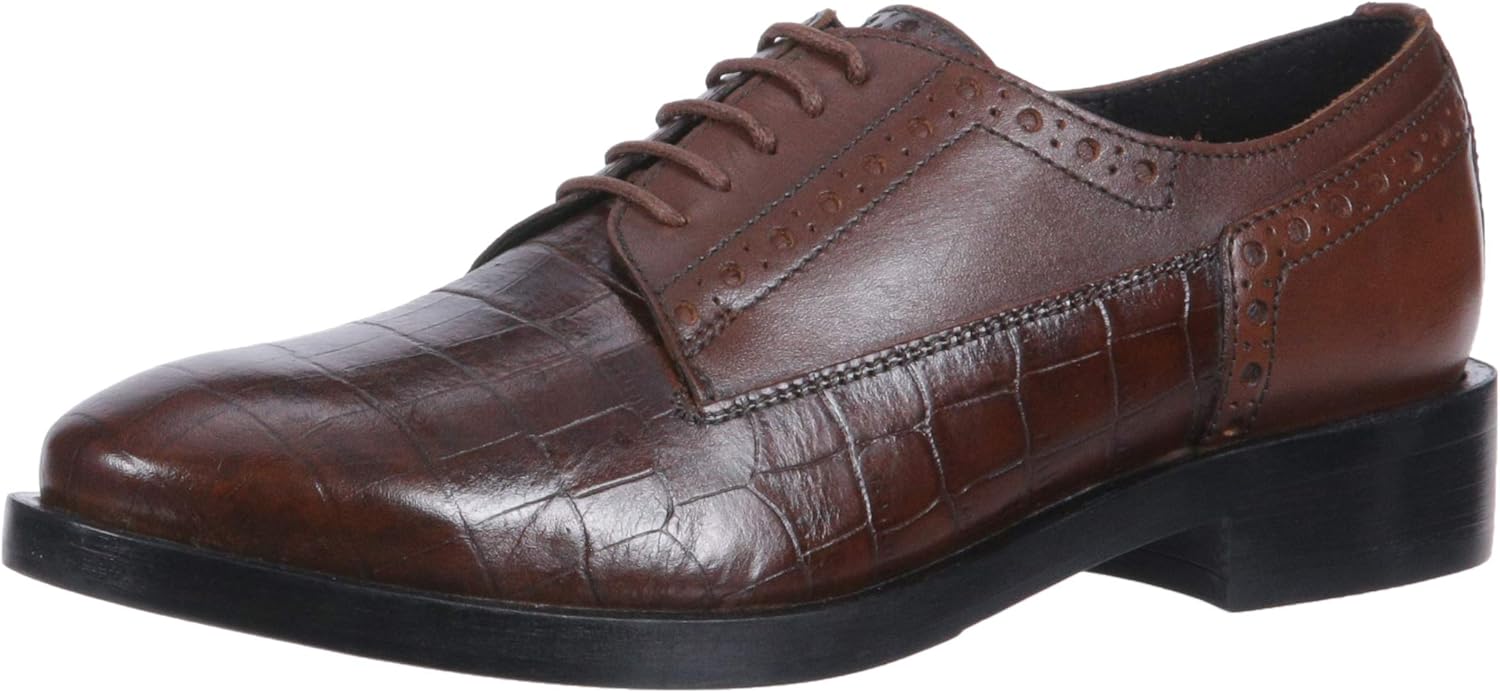  | Geox Women's Brogue 11 Croc Embossed Dress Shoe Oxford | Oxfords