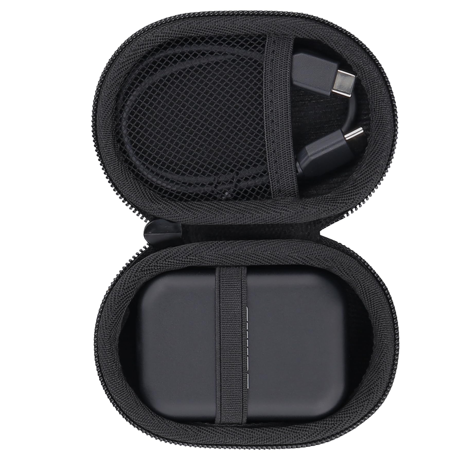 Aenllosi Hard Carrying Case Compatible with Shure MoveMic Two Compact and Portable Clip Lavs,Mesh Bag Holds for USB Cable - Not Including Shure Microphone(Case Only)