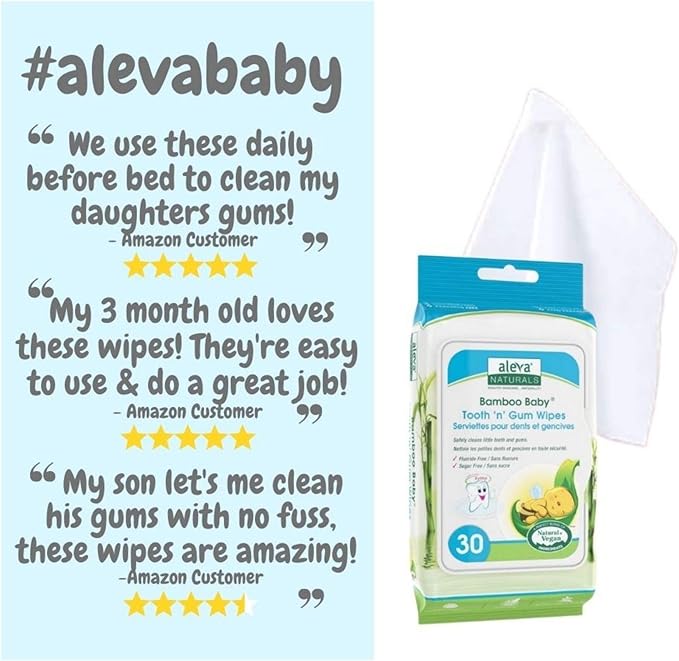 aleva tooth and gum wipes