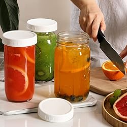 AOZITA [10 Pack] WIDE Mouth Mason Jar Lids for