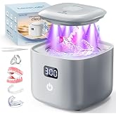 Ultrasonic Retainer Cleaner Machine, 48kHz Dental Ultrasonic Cleaner Care | Ultra Sonic Retainer Cleaner with 200ML Capacity, for Dentures, Aligners, Night Mouth Guards, Toothbrush Heads and Jewelry