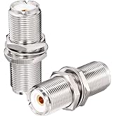 Superbat SO239 Adapter UHF Bulkhead Connector UHF Female to Female Bulkhead Connector, 2pcs