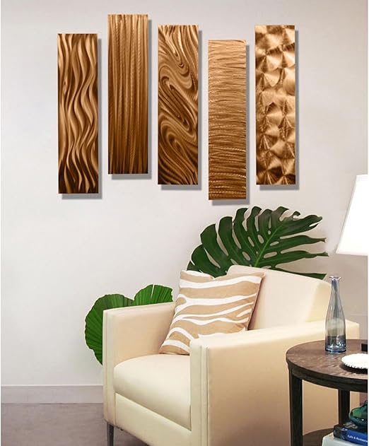 Amazon Com Statements2000 Copper Metal Wall Art Decor Set Of