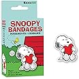 GAMAGO Peanuts Snoopy Adhesive Bandages - Set of 18 Individually Wrapped Self Adhesive Bandages - Sterile, Latex-Free & Easily Removable - Funny Gift & First Aid Addition