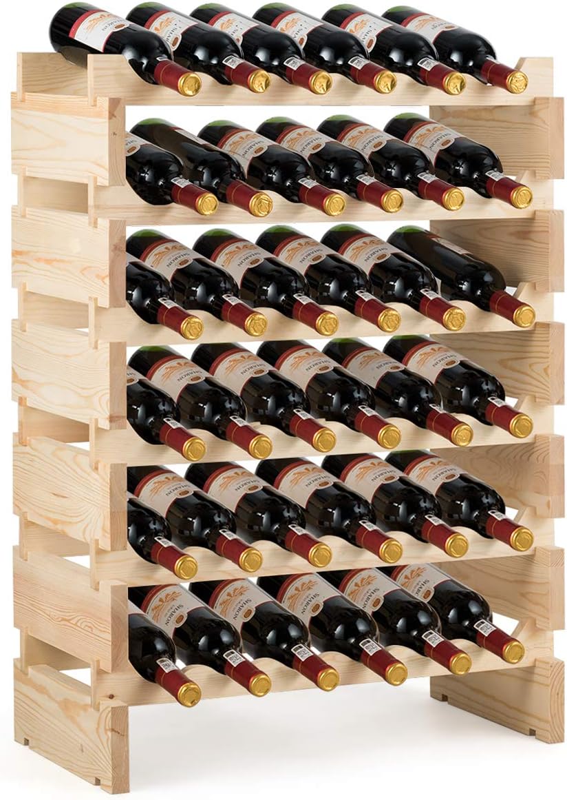 Giantex 36 Bottle Modular Wine Rack, 6 Tier Wine Display Shelves