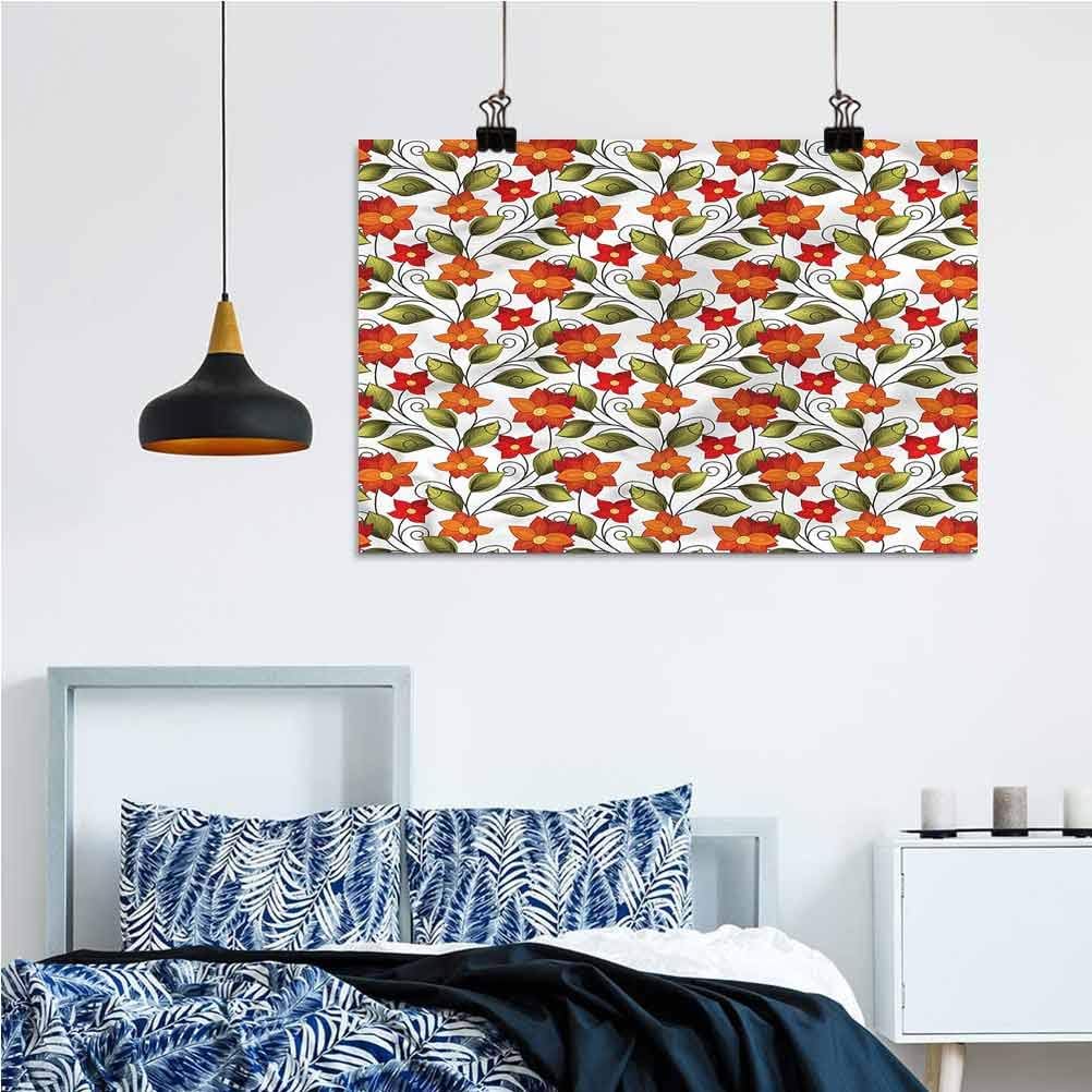 ParadiseDecor Floral Wall Art Boho Herbs Lily