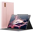 INFILAND Galaxy Tab S10 Ultra/S9 Ultra/S8 Ultra 14.6 Inch Case, Multi-Angle Stand Cover Compatible with Samsung Galaxy Tab S10 Ultra/S9 Ultra/S8 Ultra Tablet [Auto Wake/Sleep], Rose Gold