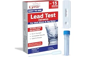 LEAPING LYNX Lead Water Test Kit - Home Drinking Water Test, Results in Minutes - Simple 3-Step Procedure, 10 PPB Sensitivity