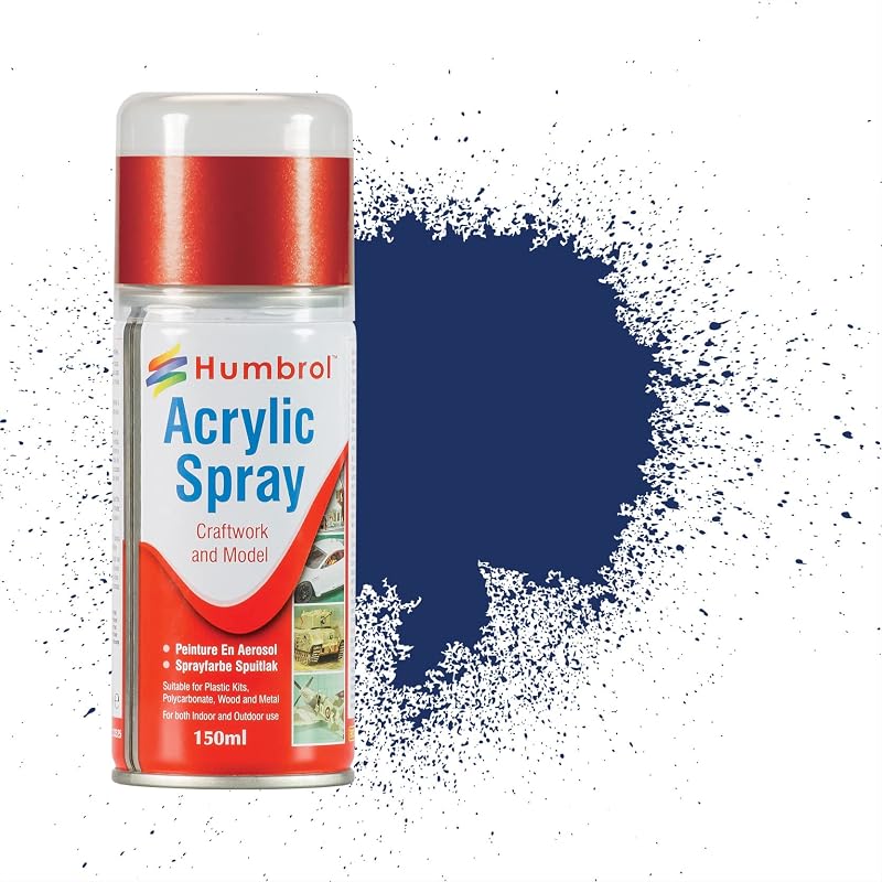 Humbrol Modellers Spray Paint AD6015 No 15 Midnight Blue 150ml