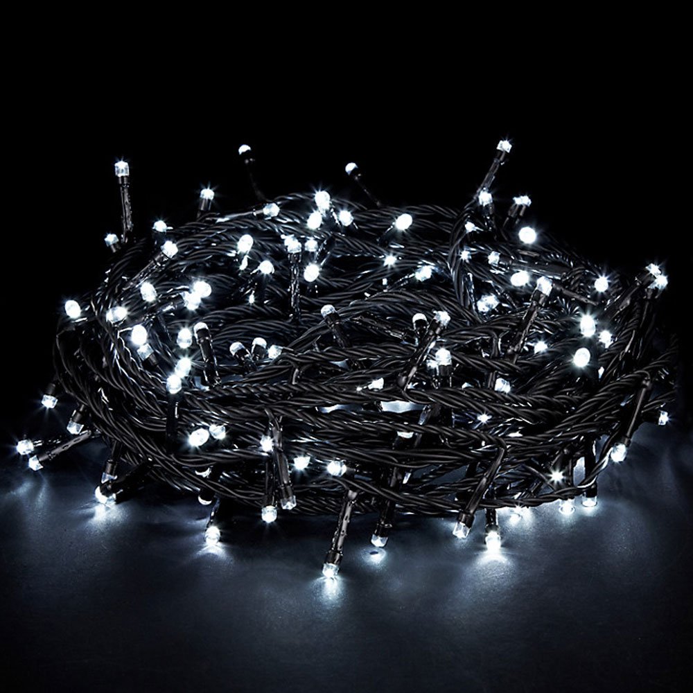 LightsGo Kids Safe Low Voltage Cool White 400 LEDs 40M(131ft) Waterproof Outdoor Indoor Christmas Tree LED Fairy Lights with Extra 10M(33ft) Long Cable - 8/16H Timer, 8 Modes, Memory