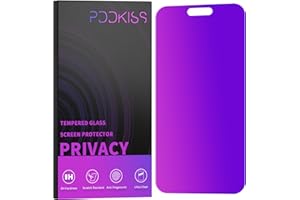 PDDKISS Compatible for iPhone 15 Pro Max Privacy Screen Protector Tempered Glass 6.7 Inch, Purple Gradient Anti Spy Anti Blue Light HD Easy Installation