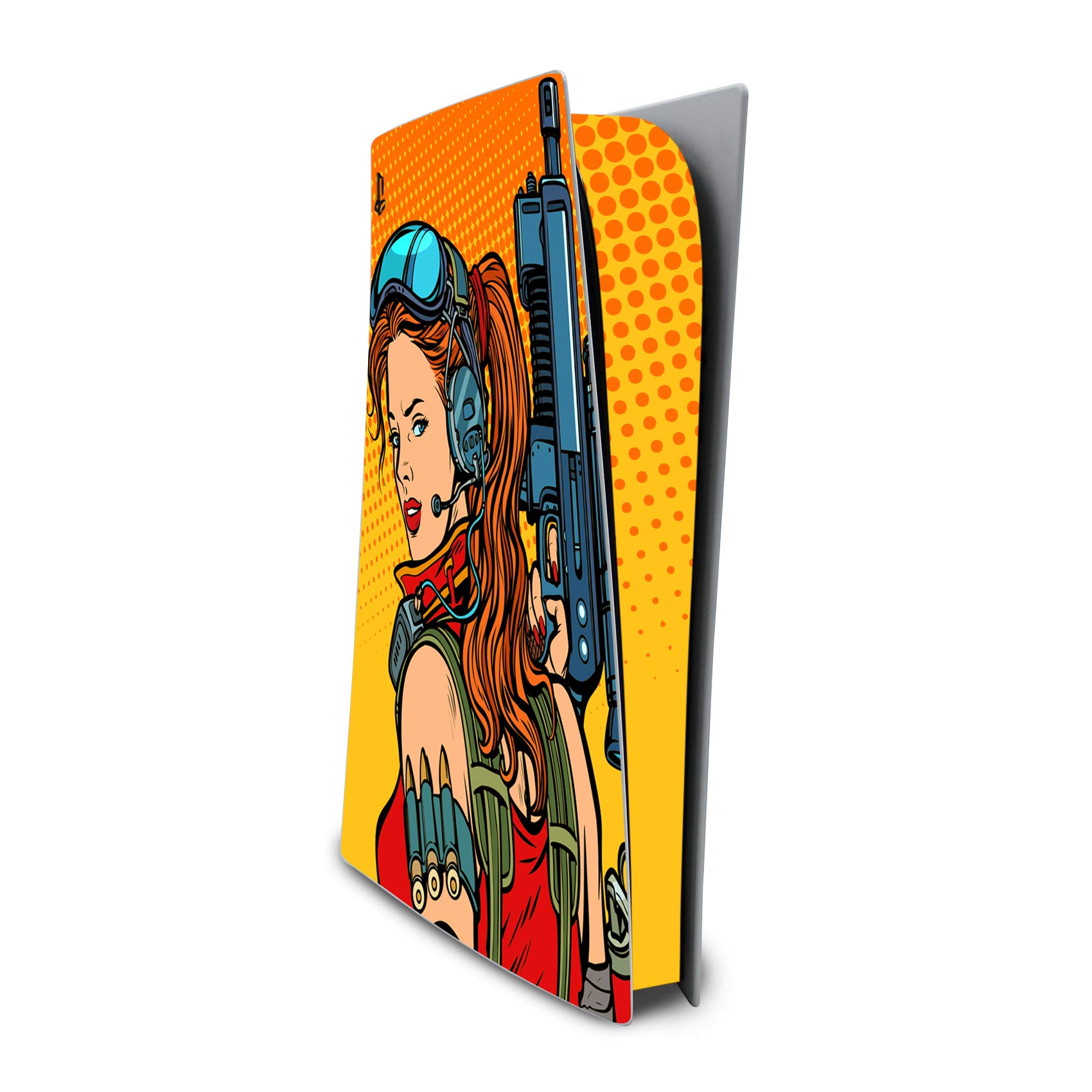 Finest Folia Protective Film Compatible with PS5 Sticker Case for Games Console Case Sticker Vinyl Film Skin Against Scratches Design Cover RX040 (Disc Edition, No. 36 Comic Gaming) — image 1