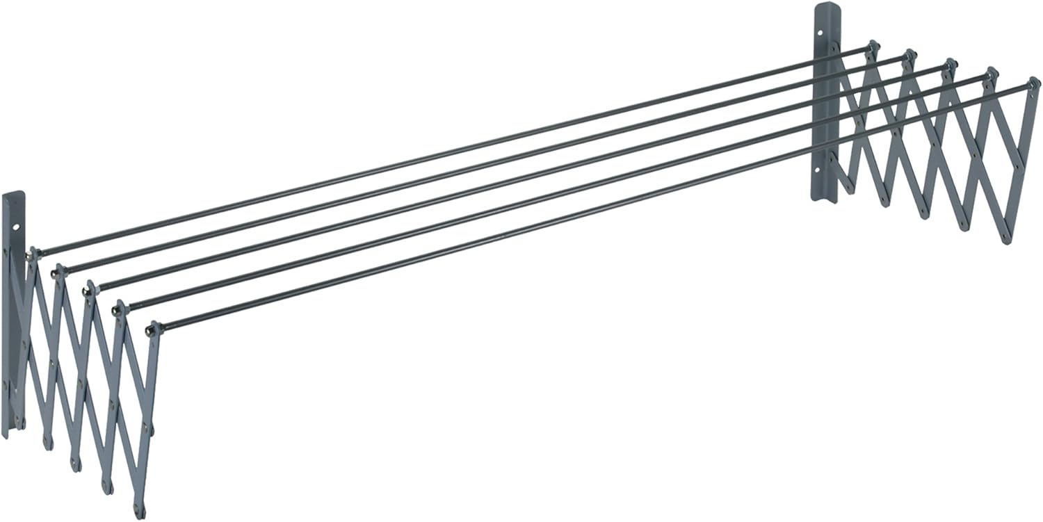 Sauvic ausziehbar Wand montiert grau Wäscheständer 100 cm: Amazon.de