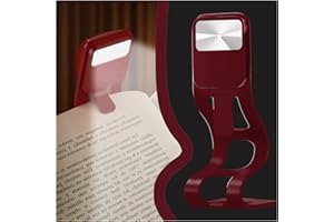 GIANTRIO Book Light,Reading Light，Clip On Book Light for Reading in Bed, Night Light, LED Reading Light Gift for Readers & Kids, Card/Phone Holder & Bookmark, Foldable Body & Built-in Batteries